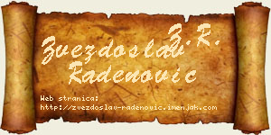 Zvezdoslav Radenović vizit kartica